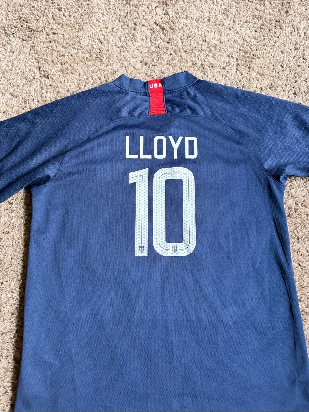 Nike USWNT USA soccer Jersey Carli Lloyd #10 Authentic 2018 United States 28 Med